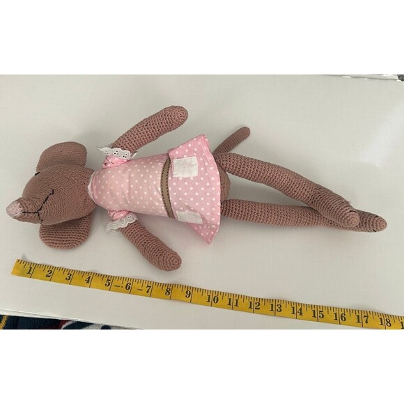 Pottery Barn Kids Knit Crochet Mouse Plush PBK - Picture 8 of 8